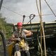 Barrage de Grangent (travaux acrobatiques)